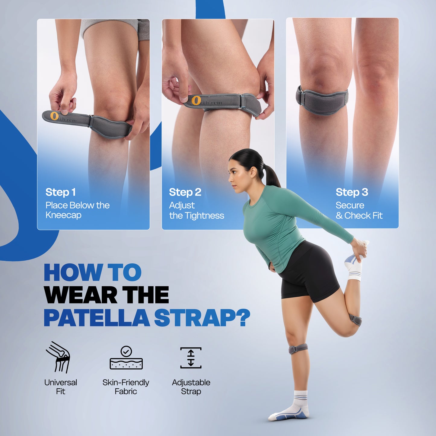 Patella Stabilizer Knee Support Strap (Pair)