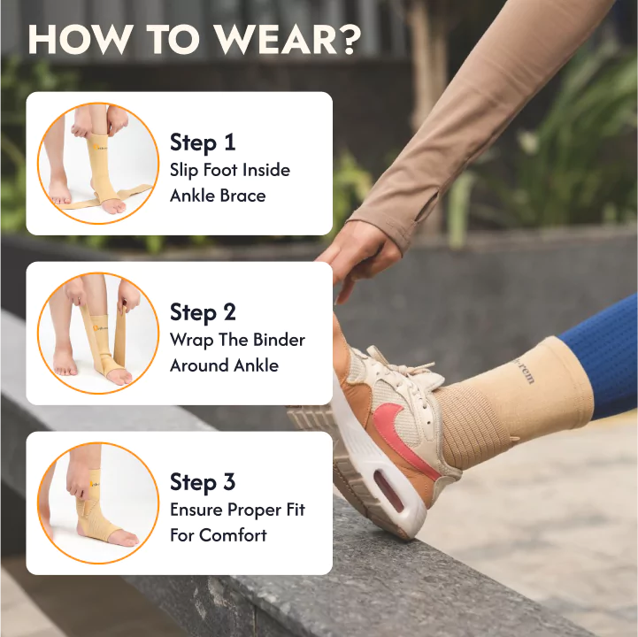 Ankle Brace with Adjustable Wrap (Pair)