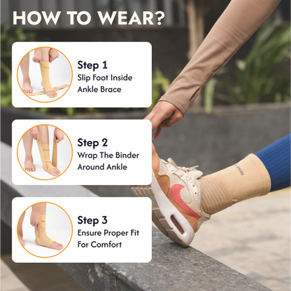 Ankle Brace with Adjustable Wrap (Pair)